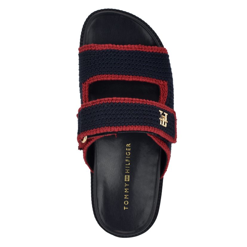 Landyn Womens Crochet Footbed Sandals