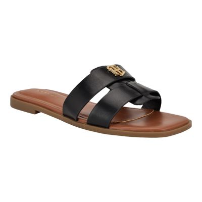 Tommy Hilfiger Pixee Women's Flat Slide Sandals, Black, 5M
