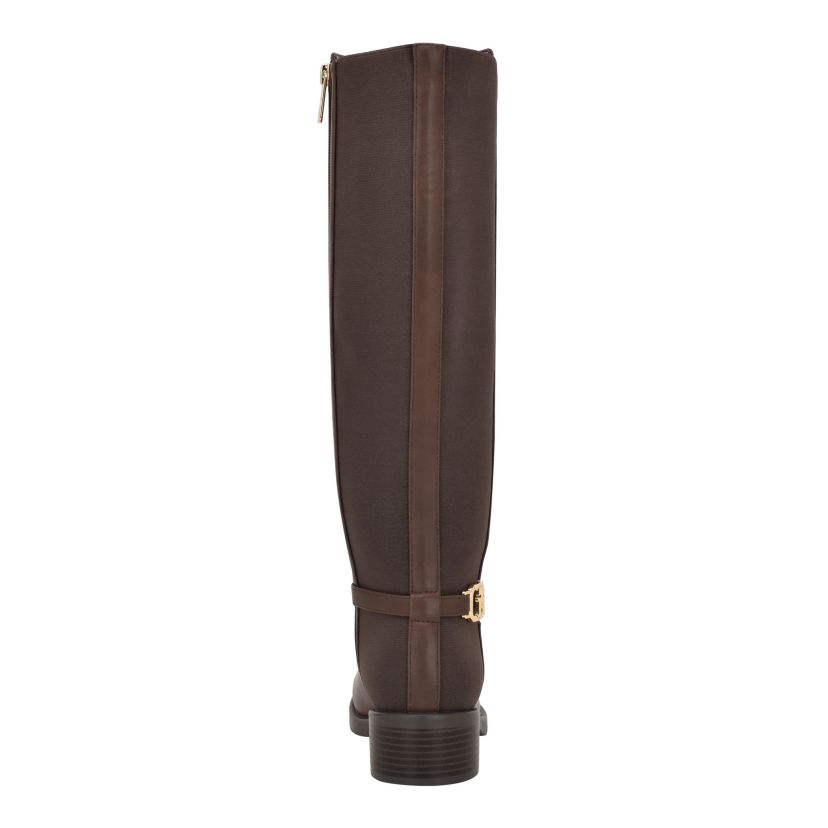Imaliz Womens Side Zip Ornamented Riding Boots