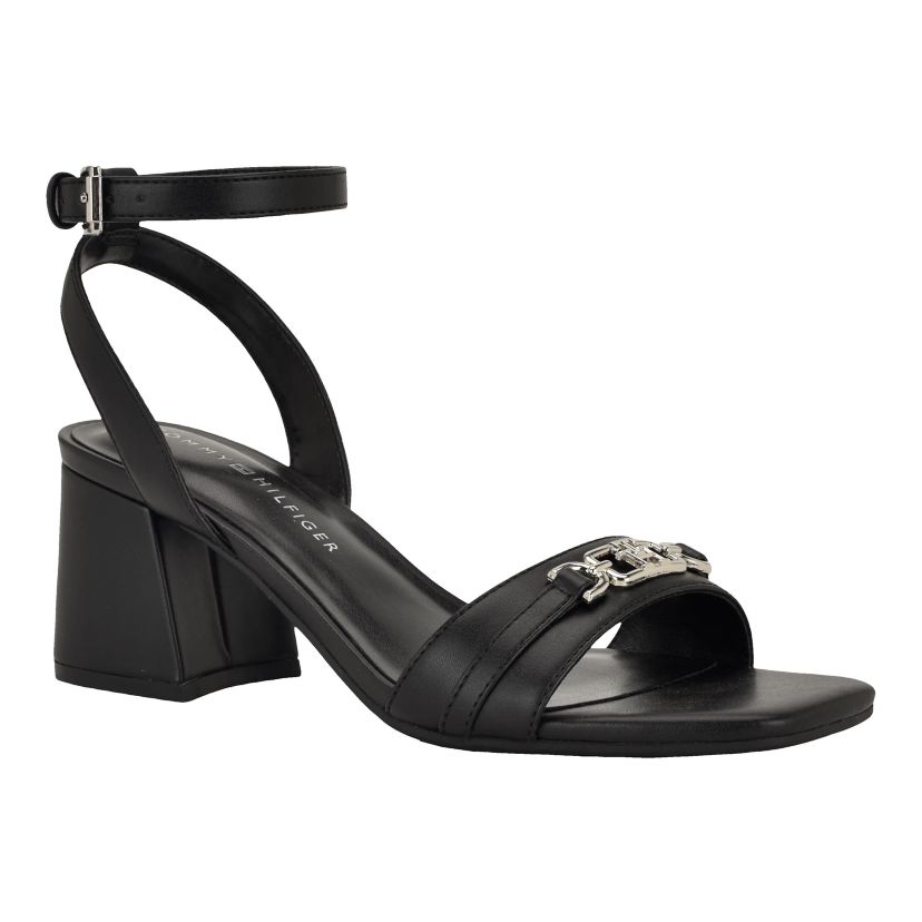Tommy Hilfiger Raneen Women's Block Heel Dress Sandal, Black, 7M