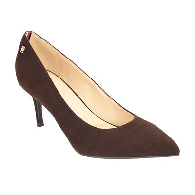 Tommy Hilfiger Women's Motley Pointy Toe Dress Pumps, Dark Brown, 11M