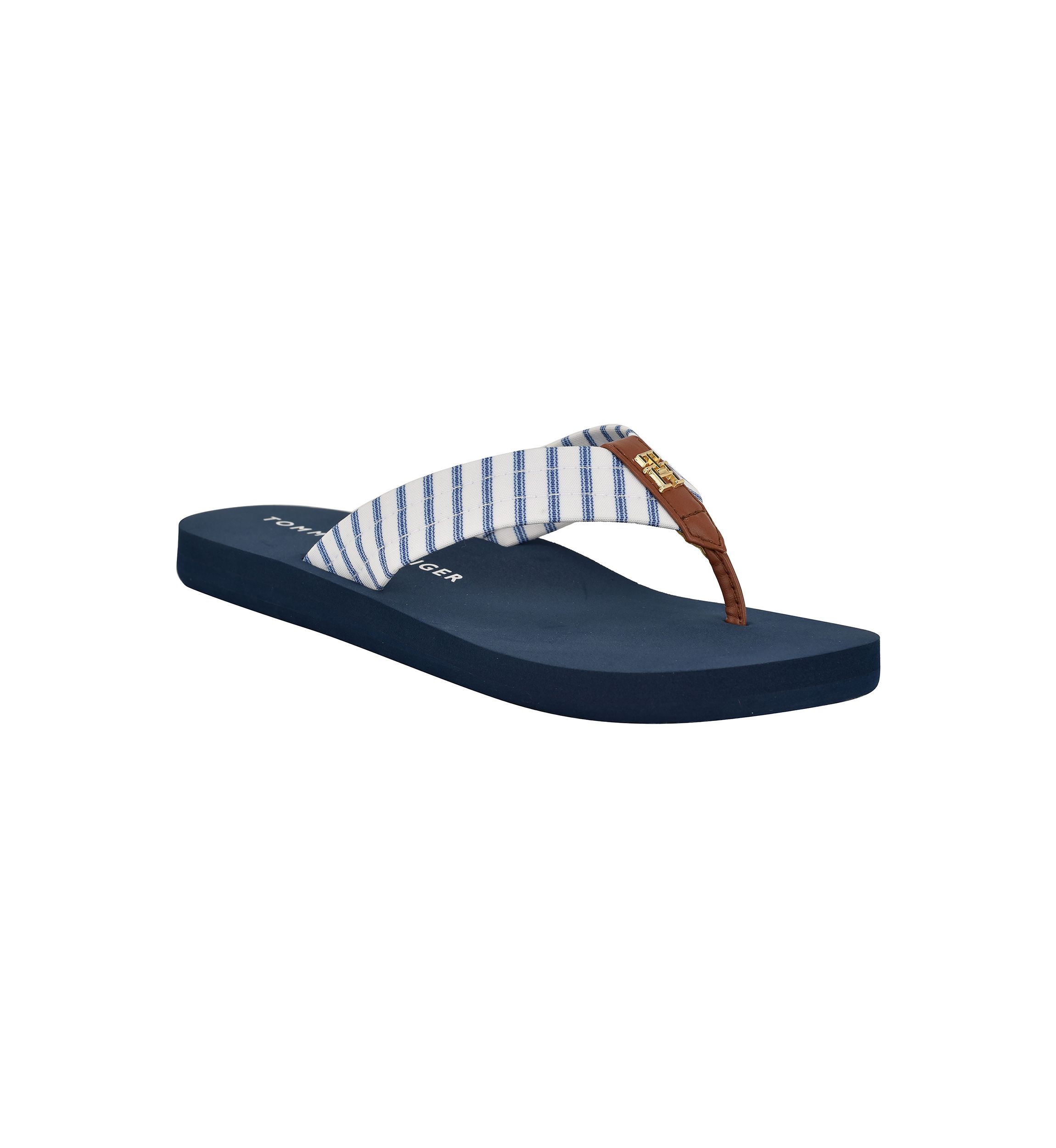 Janey Stripe Flip Flop Thong Sandals