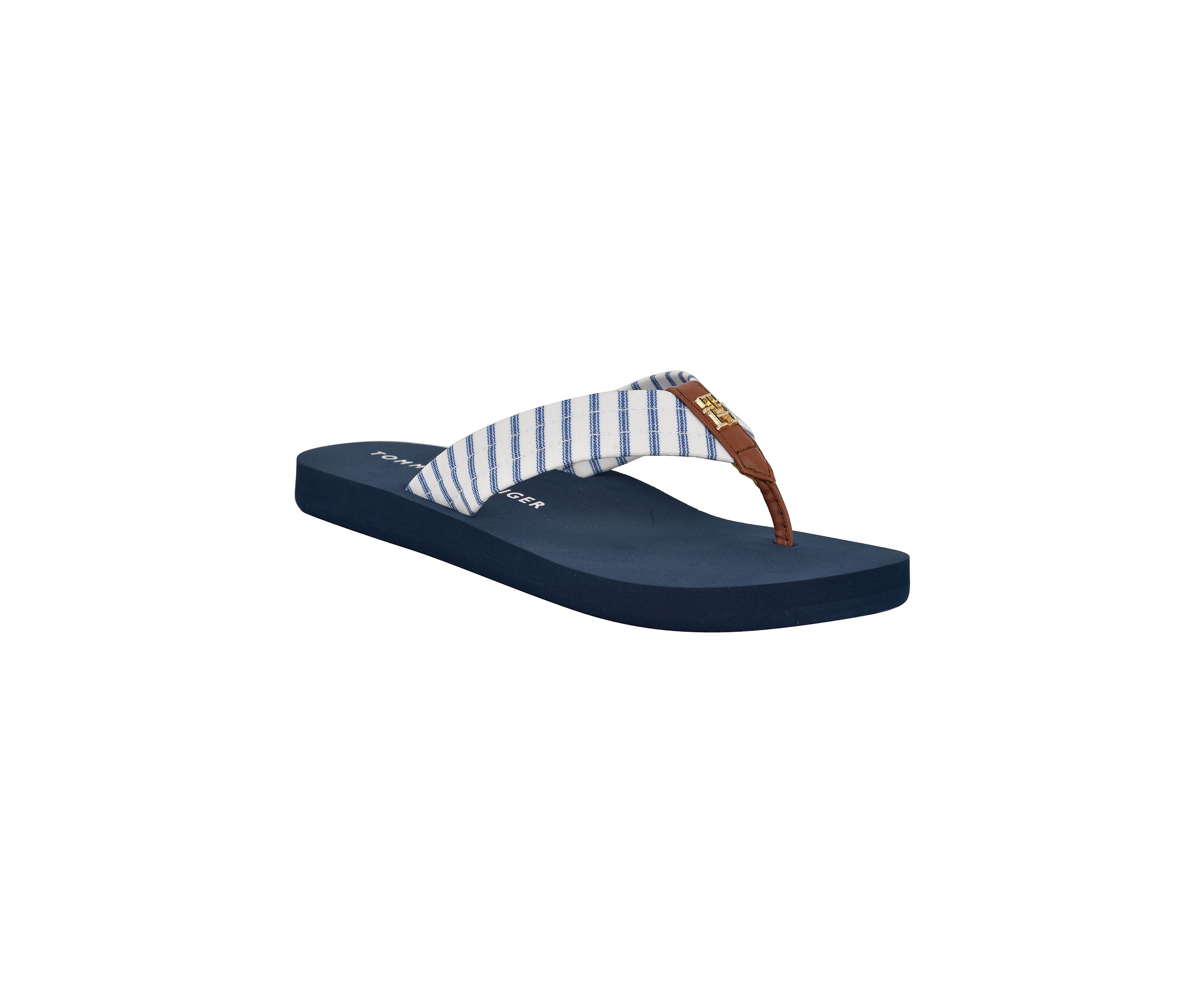 Janey Stripe Flip Flop Thong Sandals