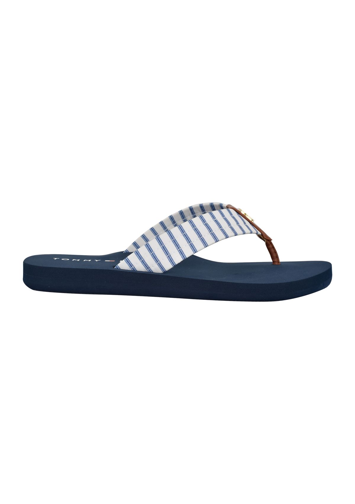 Janey Stripe Flip Flop Thong Sandals