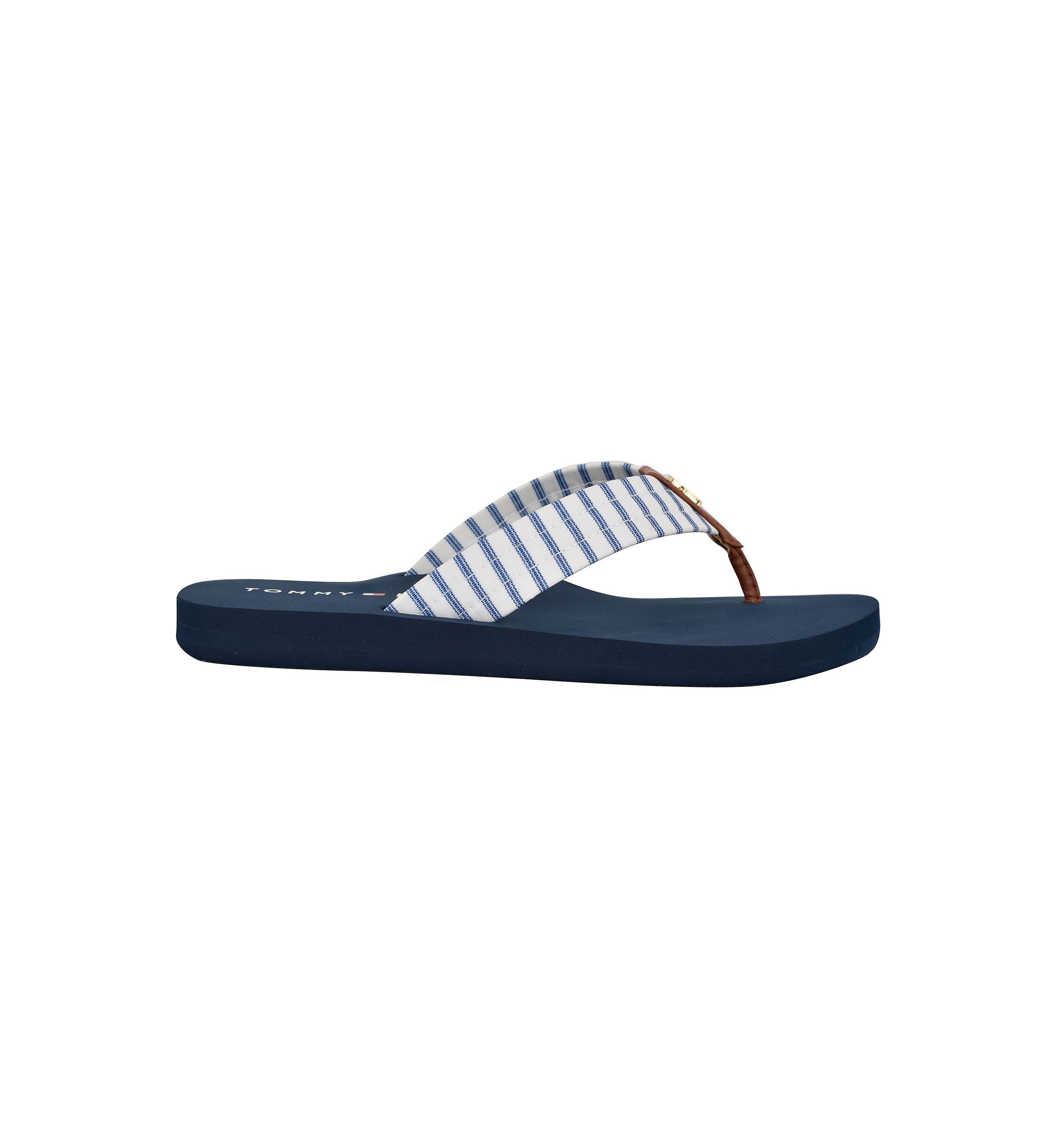 Janey Stripe Flip Flop Thong Sandals