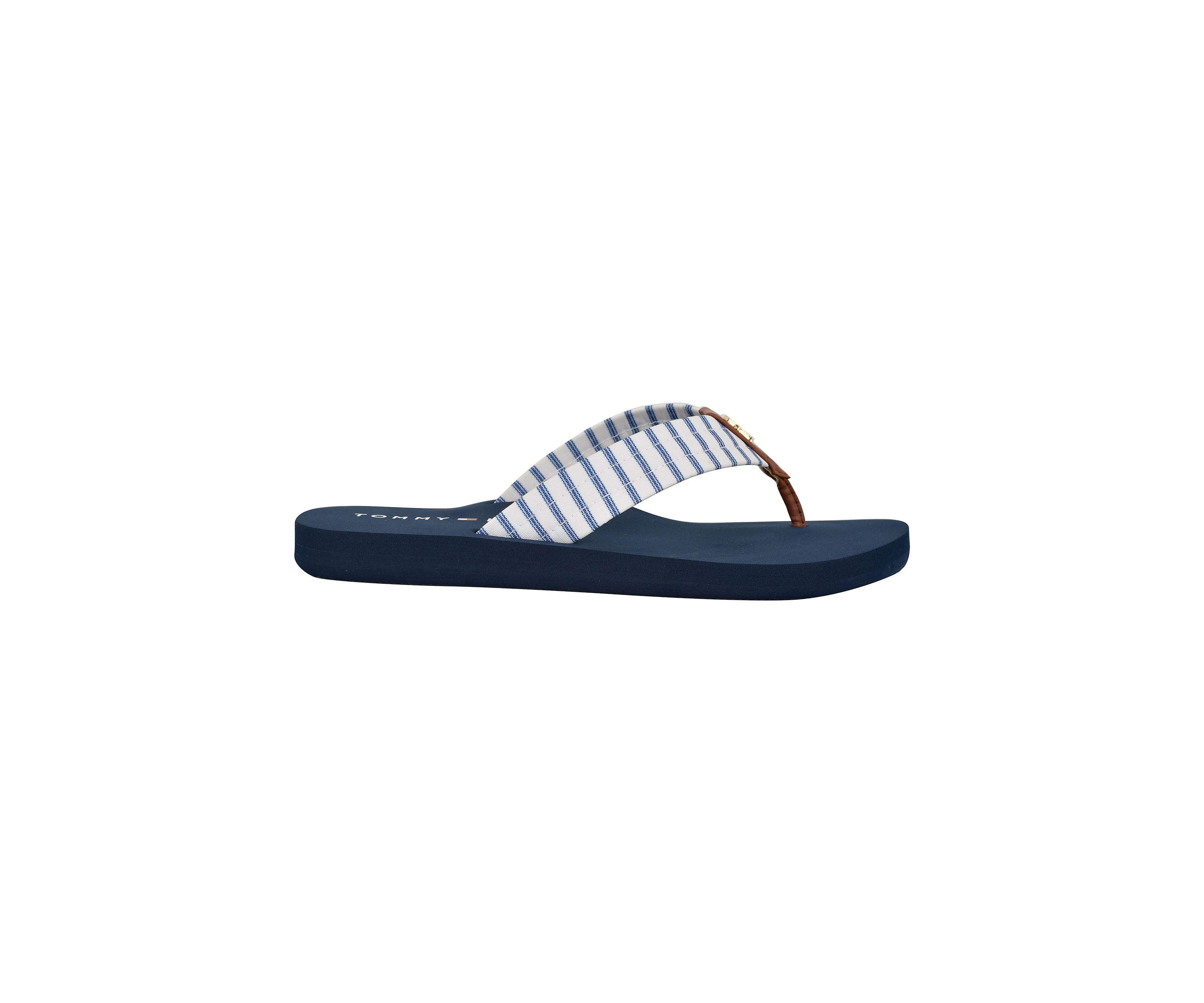 Janey Stripe Flip Flop Thong Sandals