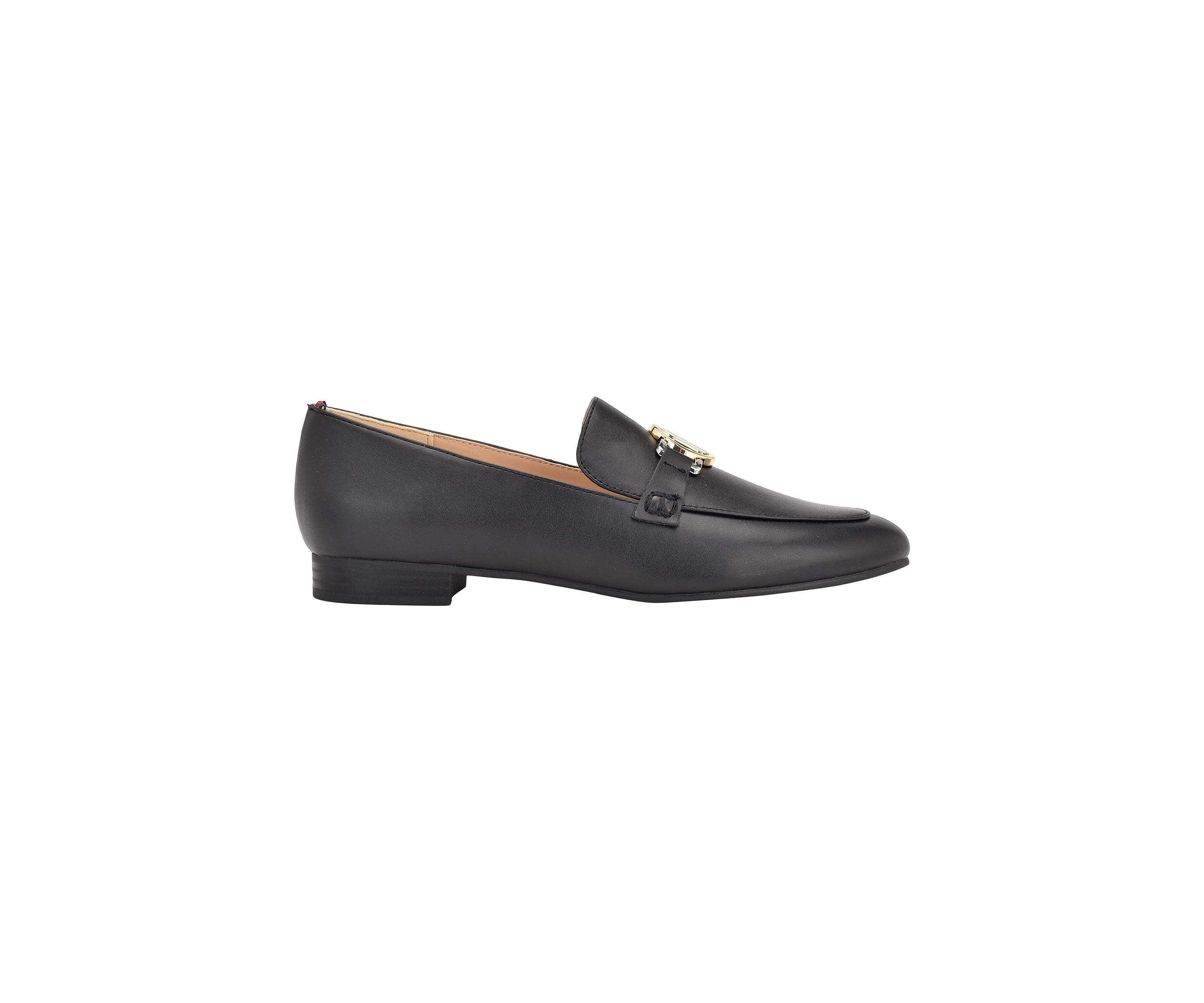 Women’s Black Vinyl Look Classic Moccasin Loafers