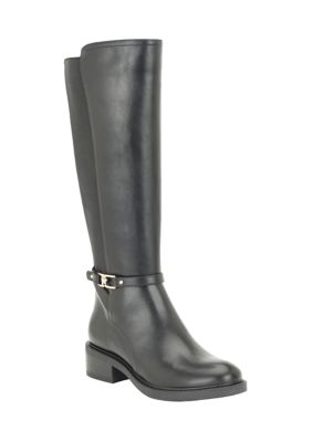 Tommy Hilfiger Women's Dewel Riding Boots, Black, 10M