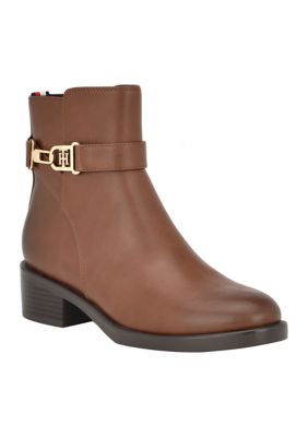 Tommy Hilfiger Ianzi Ornamented Side Zip Booties, 7.5M