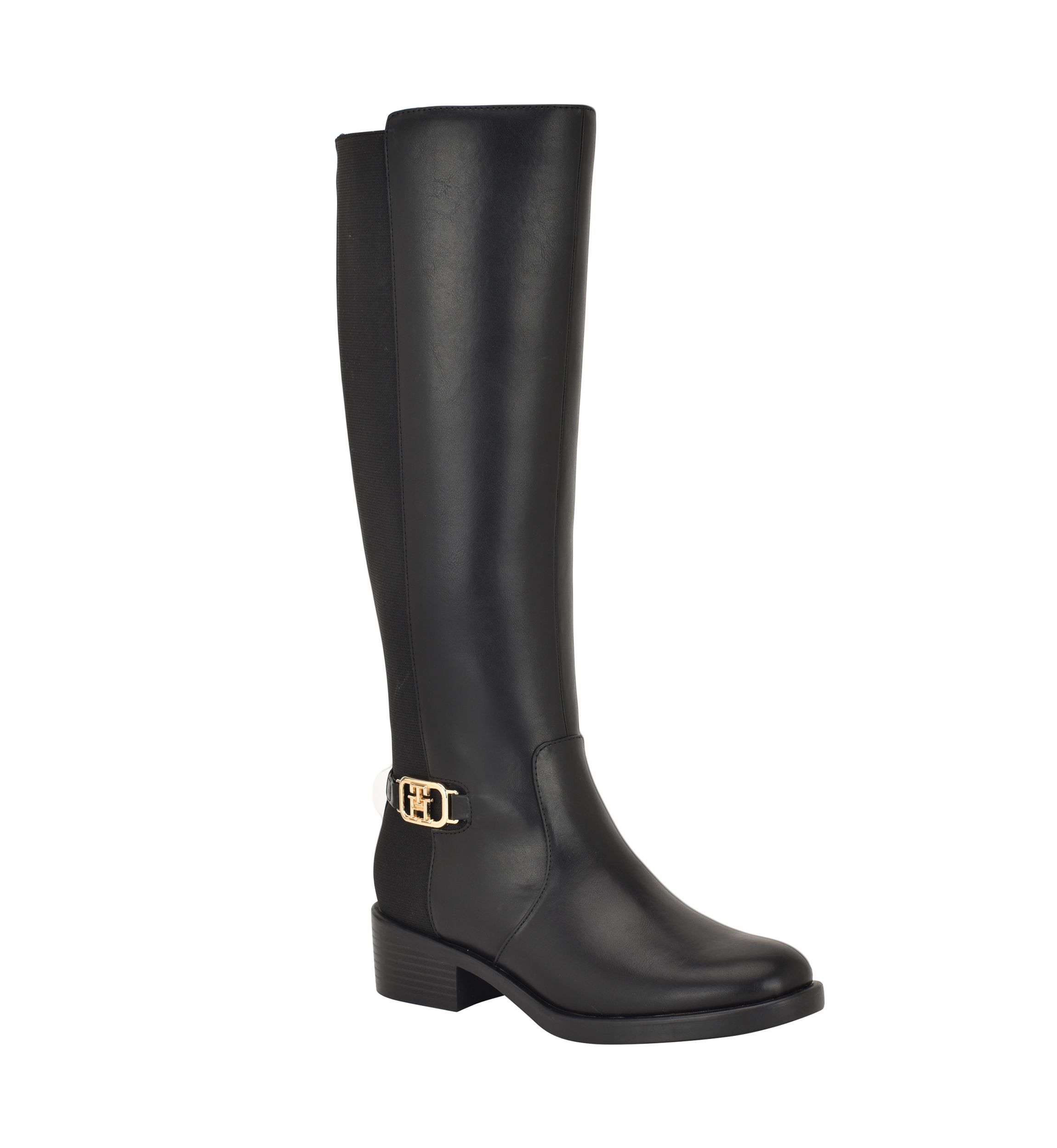 Imaliz Womens Side Zip Ornamented Riding Boot