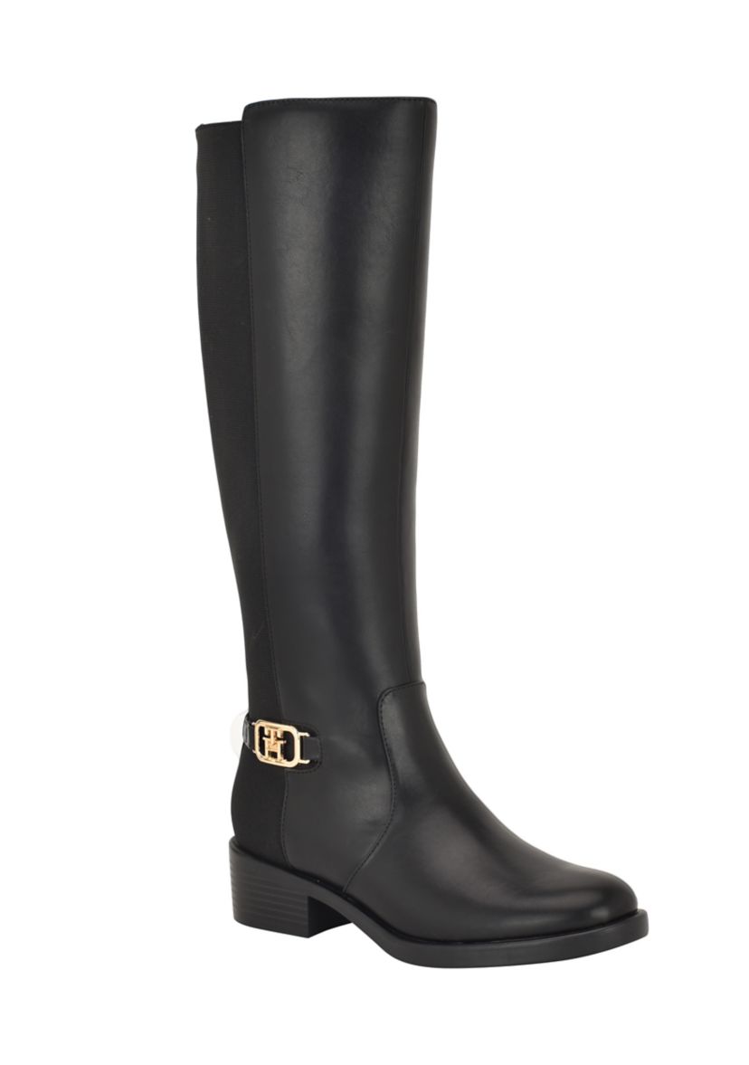 Imaliz Womens Side Zip Ornamented Riding Boot