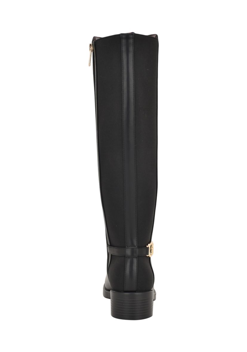 Imaliz Womens Side Zip Ornamented Riding Boot
