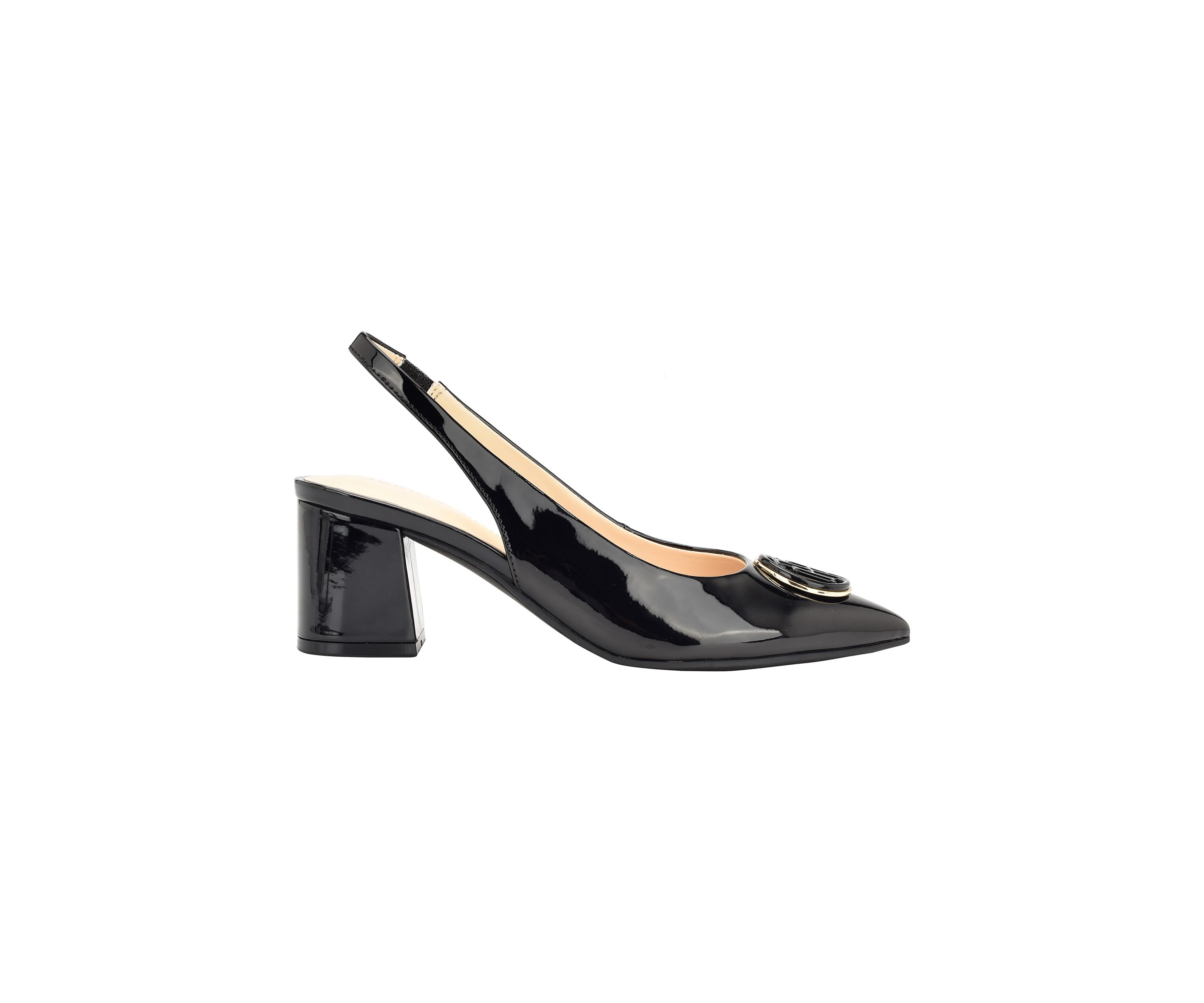 Nileo Block Heeled Sling Back Pumps