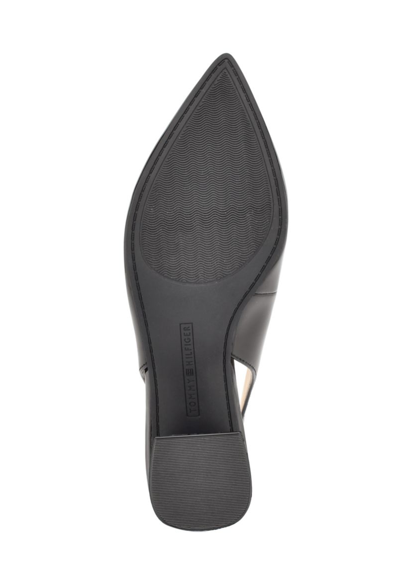 Nileo Block Heeled Sling Back Pumps