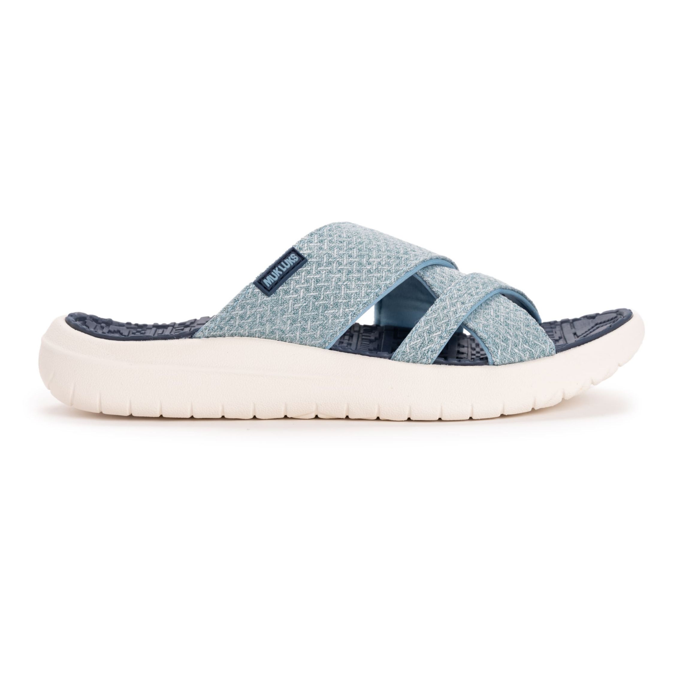 Womens Sassy Cross-Over Slide Sandal