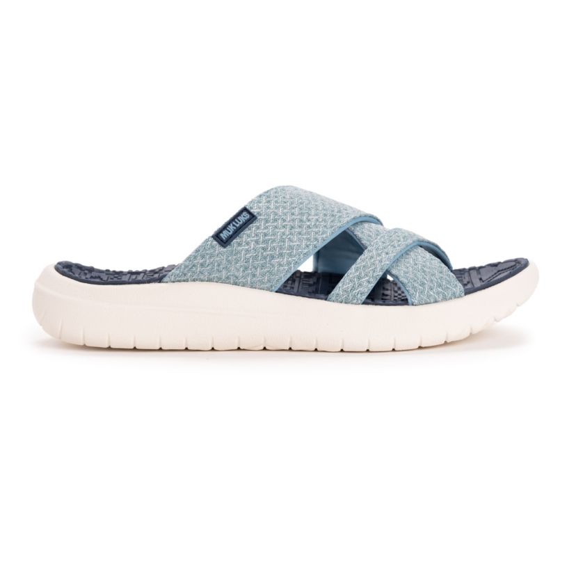 Womens Sassy Cross-Over Slide Sandal
