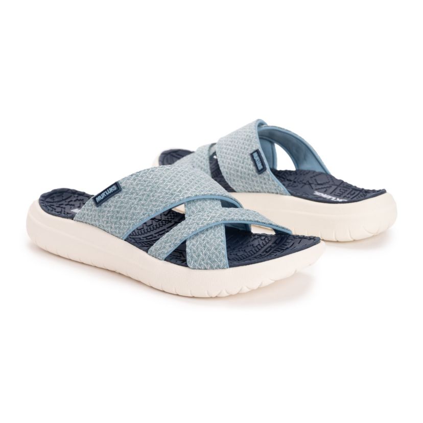 Womens Sassy Cross-Over Slide Sandal