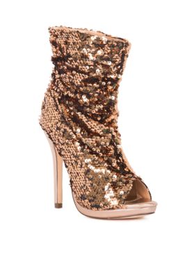 Lauren Lorraine Marlow Peeptoe Sequin Bootie | belk