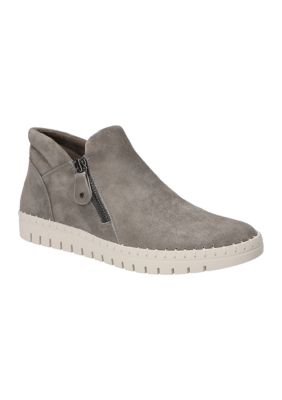 Bella-Vita Women's Camberly Ultra Flexible Booties Double Zipper Booties, Grey, 6.5M