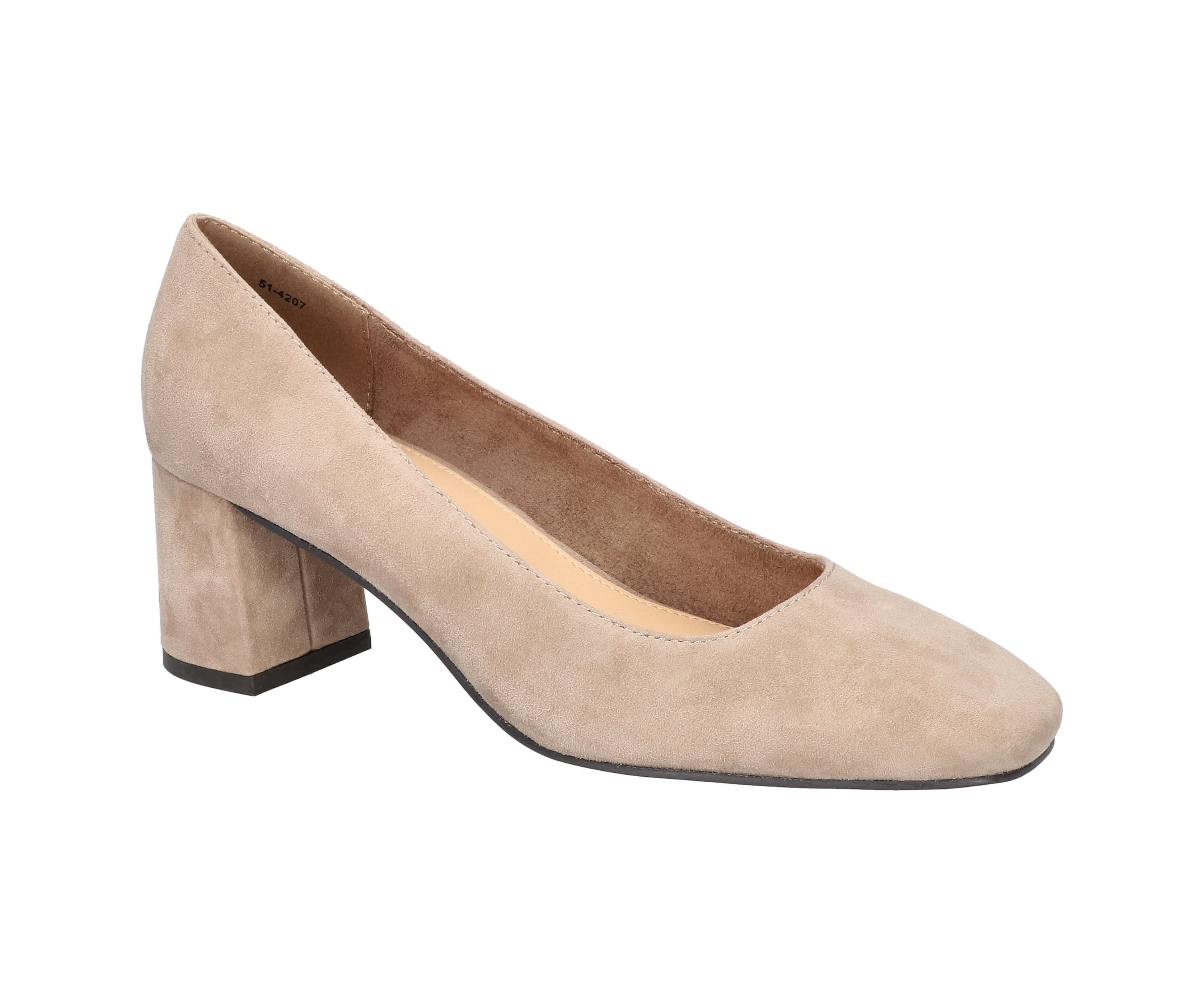 Jillian Block Heel Square Toe Pumps