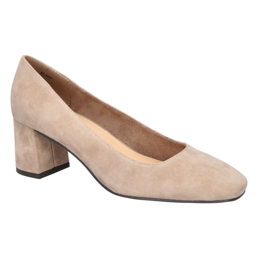 Jillian Block Heel Square Toe Pumps