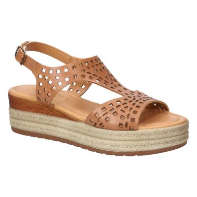 Bella-Vita Women's Ann-Italy Wedge Sandals, Brown, 10WW