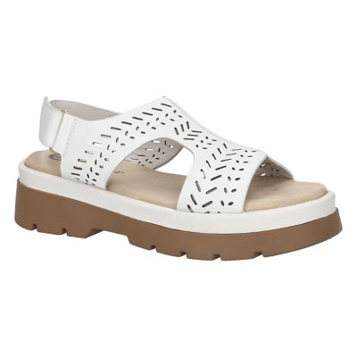 Bella-Vita Women's Indigo Sandals, White, 12WW