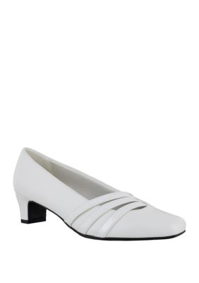 Zapato De Vestir Easy Street Entice Para Mujer - Tacón Bajo, Correas Asimétricas, Cómodo Y Flexible