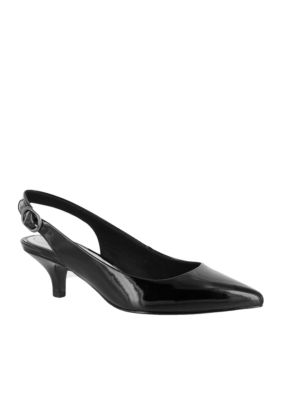 Easy Street Faye Slingback Heels, Black, 10M