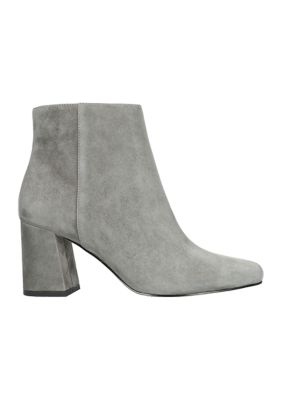 Bella-Vita Women's Wilma Square Toe Ankle Boots, Grey, 7.5N