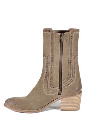 Morning Dew Genuine Suede Mid Calf Chelsea Boots