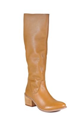 Diba True Women's Mal Tese Genuine Leather Knee High Boots, Tan, 7.5M -  0196004049371