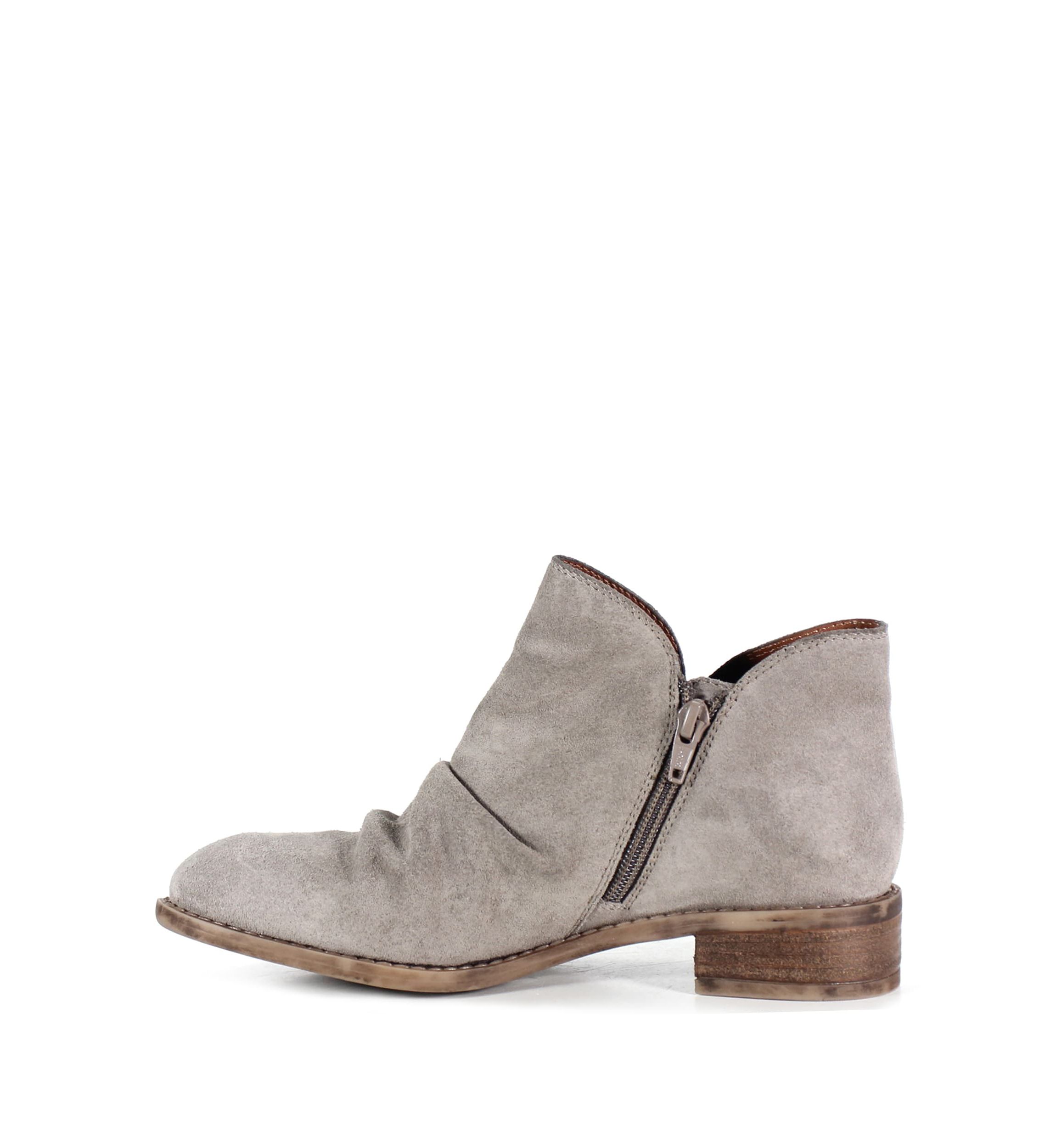 Rose Mera Genuine Suede Ruched Short Booties