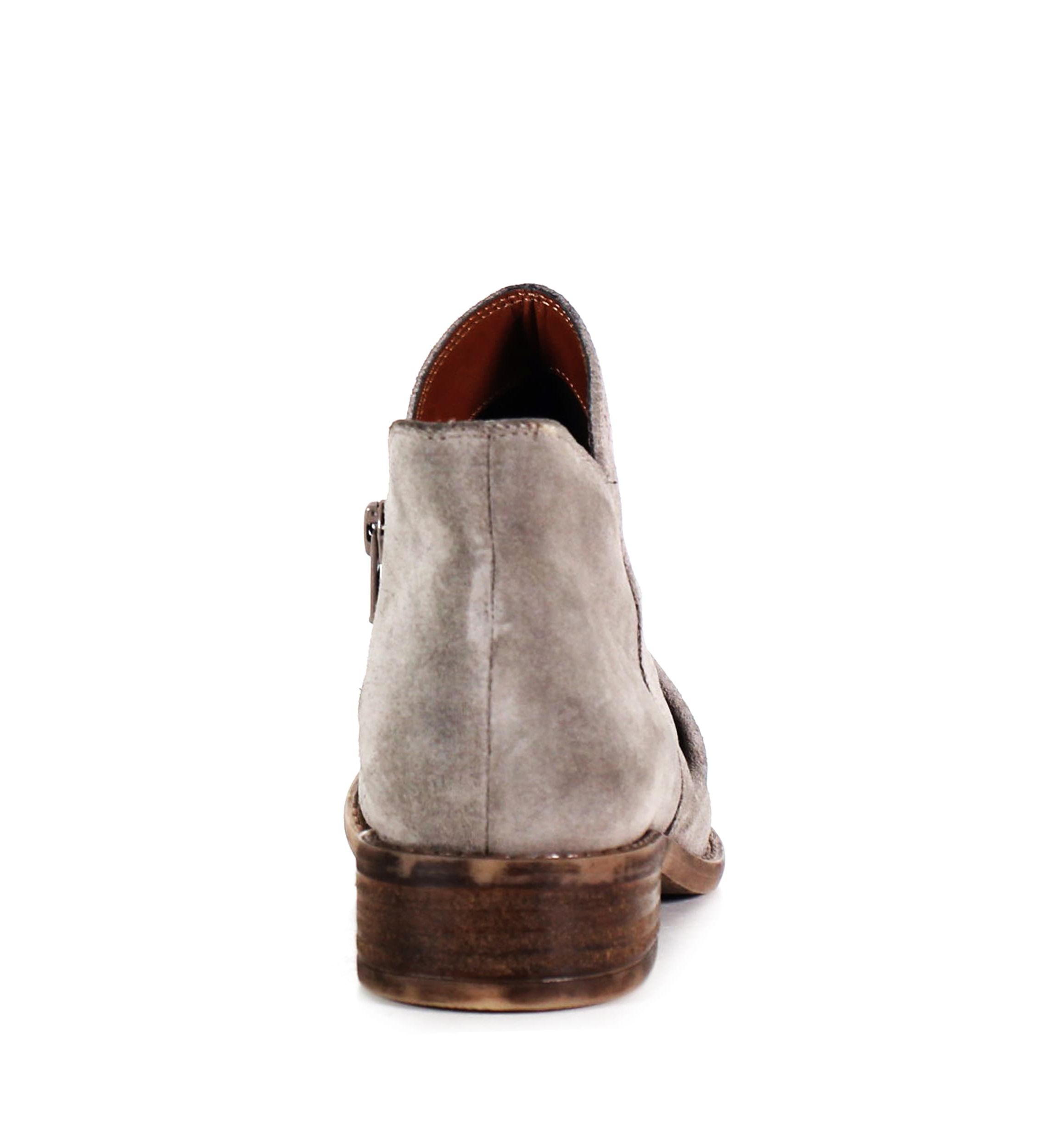 Rose Mera Genuine Suede Ruched Short Booties