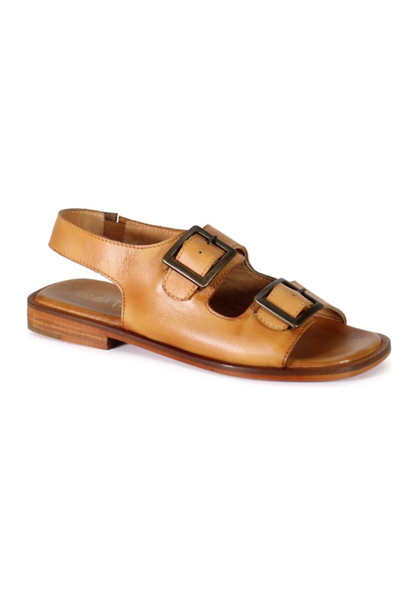 Lay Over Buckle Strap Sandals