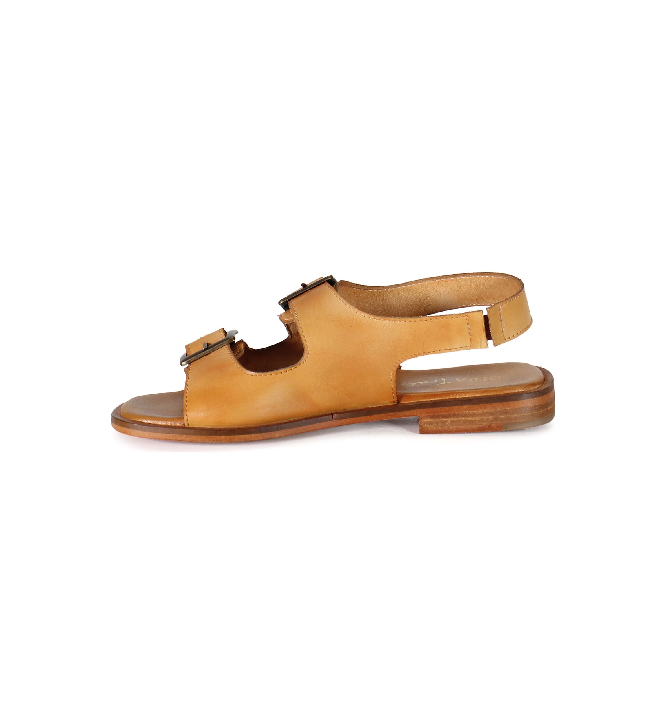 Lay Over Buckle Strap Sandals