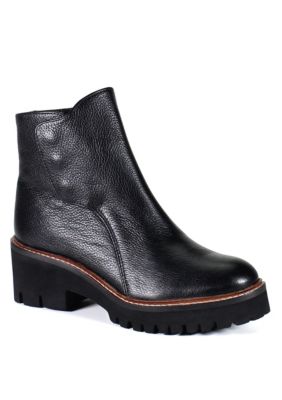 Diba True Women's Light Pier Genuine Leather Chunky Boots, Black, 7.5M -  0196004048978