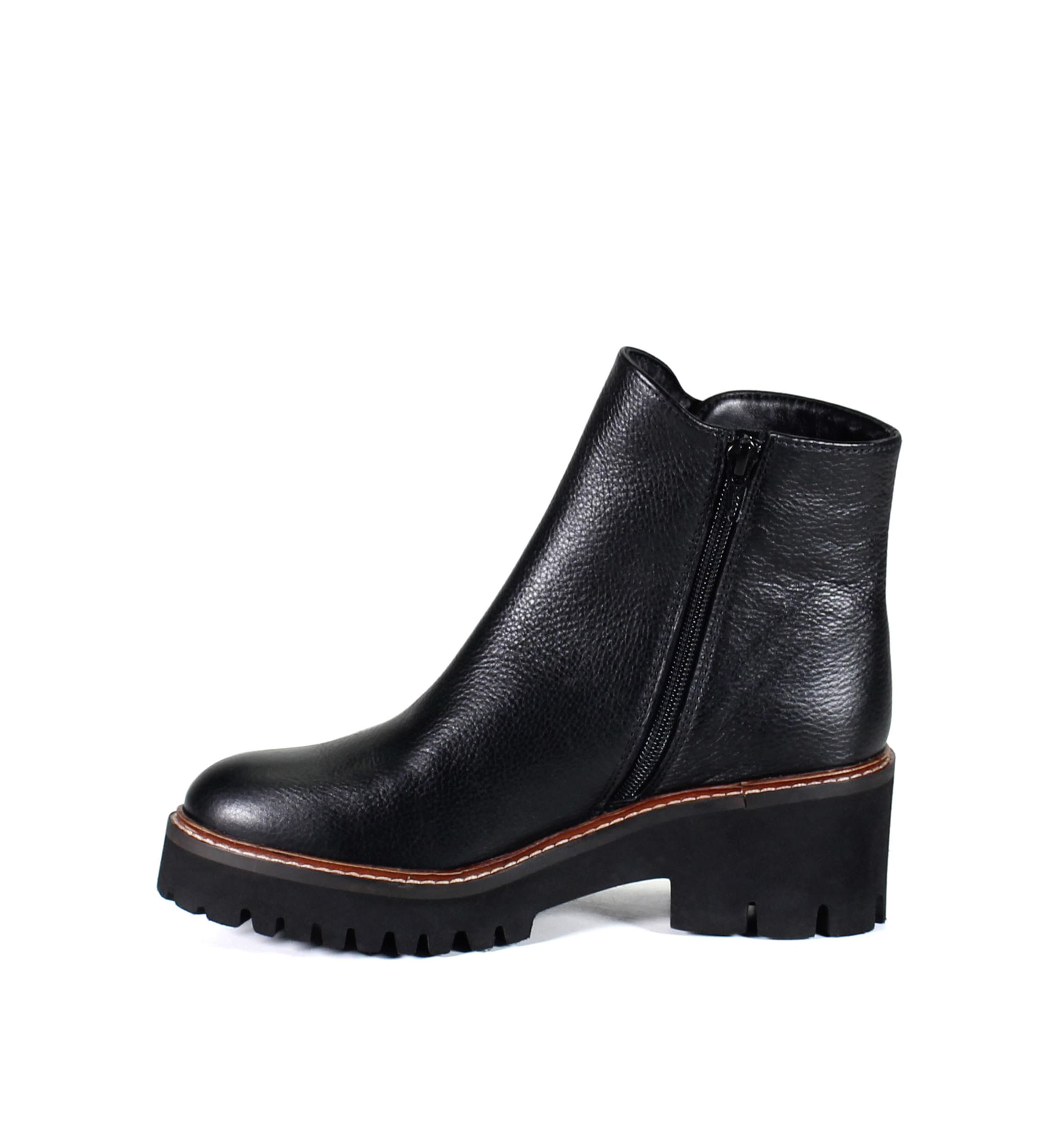 Light Pier Genuine Leather Chunky Boots