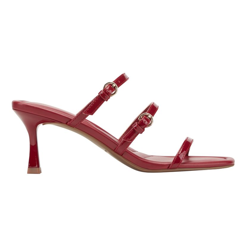 red strappy dress sandals Shoe Land Madeline-Womens Open Toe Ankle Strap Chunky Block Low Heel Dress  Sandals (Red)