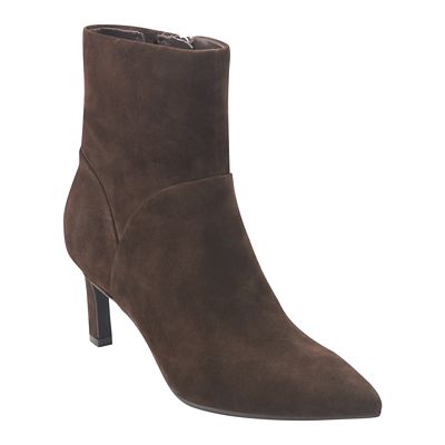 Marc Fisher Women's Lerita Pointy Toe High Heel Booties, Dark Brown, 5.5M
