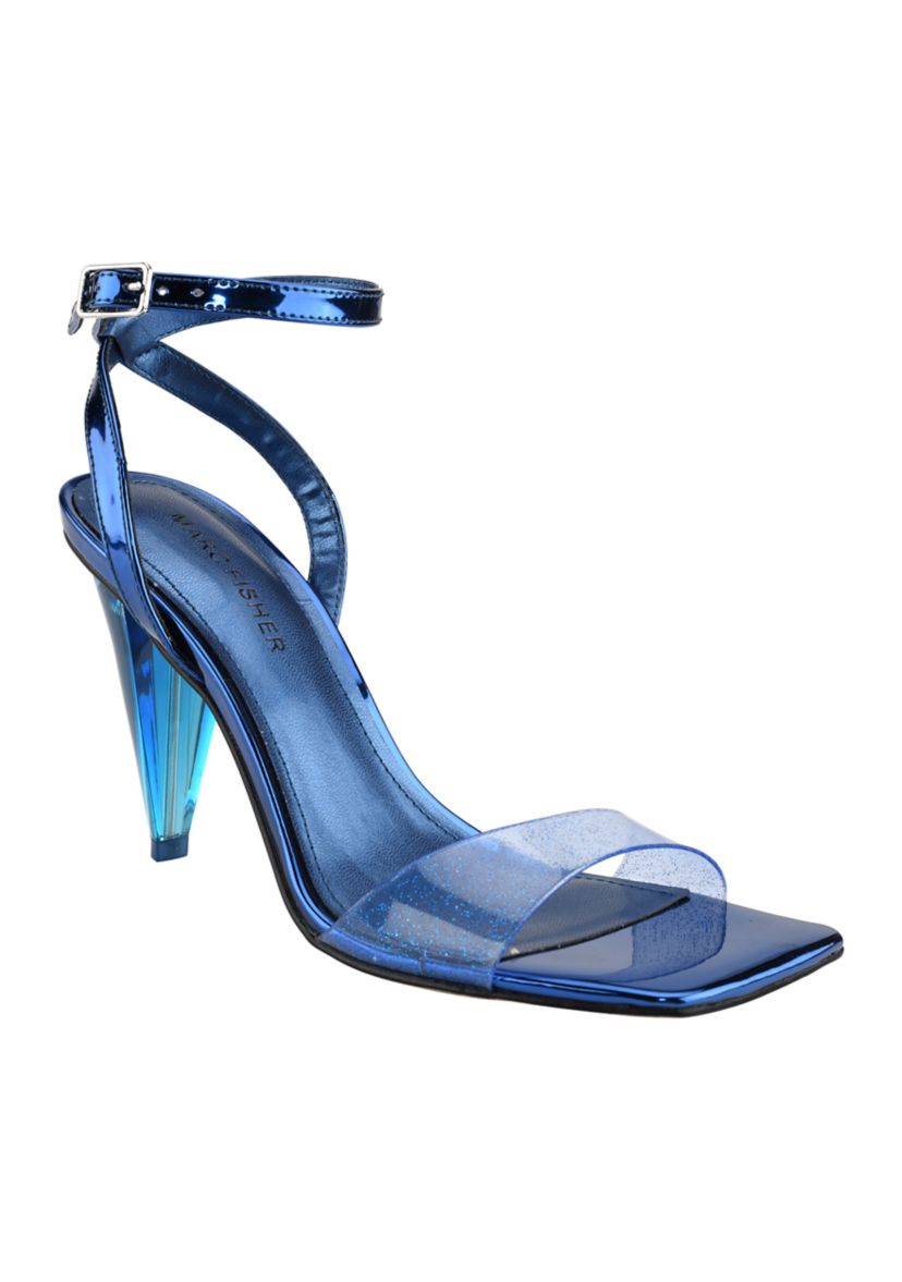 Lucite Cone Heel Sandals
