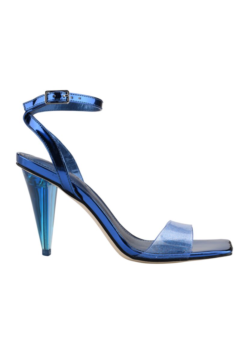 Lucite Cone Heel Sandals
