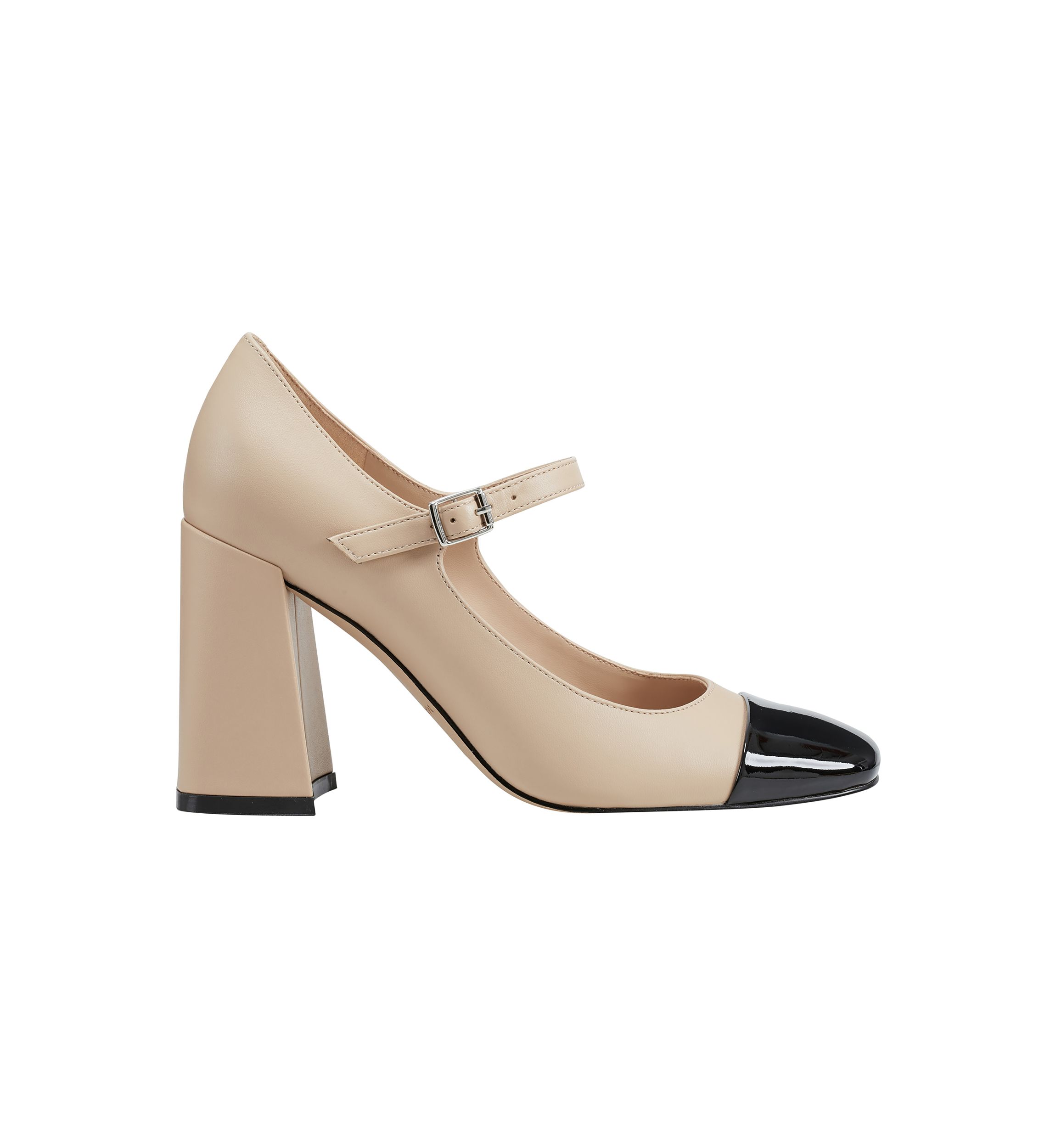Charine Square Toe Block Heel Dress Pumps