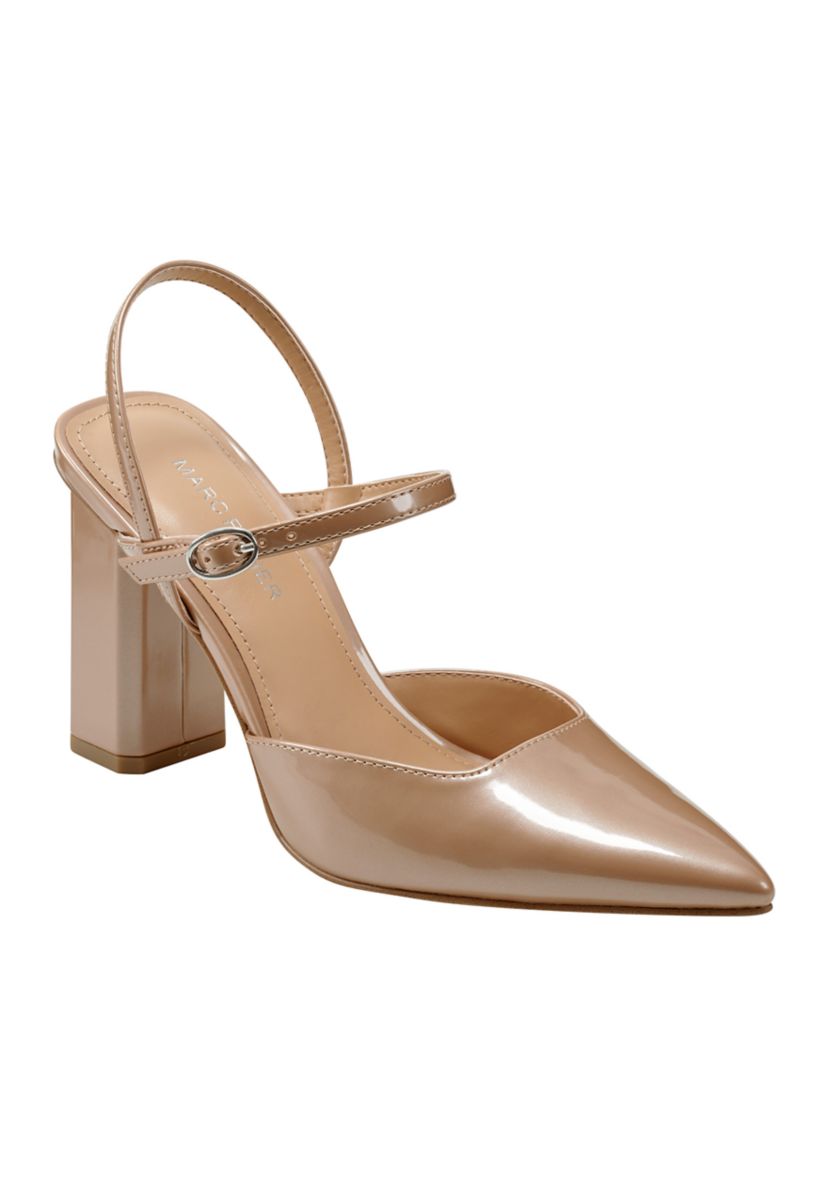 Doster Block Heel Pointy Toe Dress Pumps