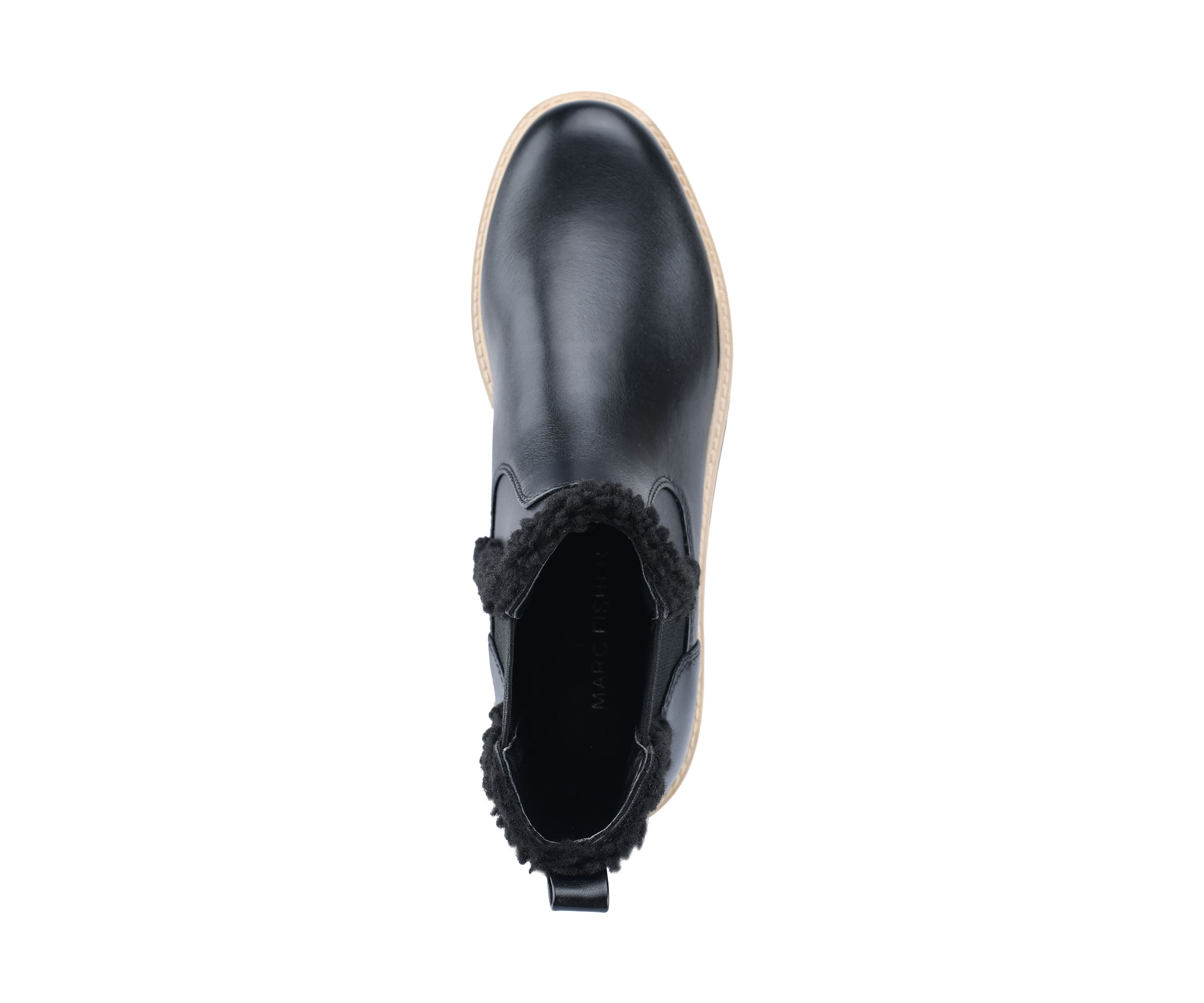 Ink Lug Sole Chelsea Fur Detail Boots