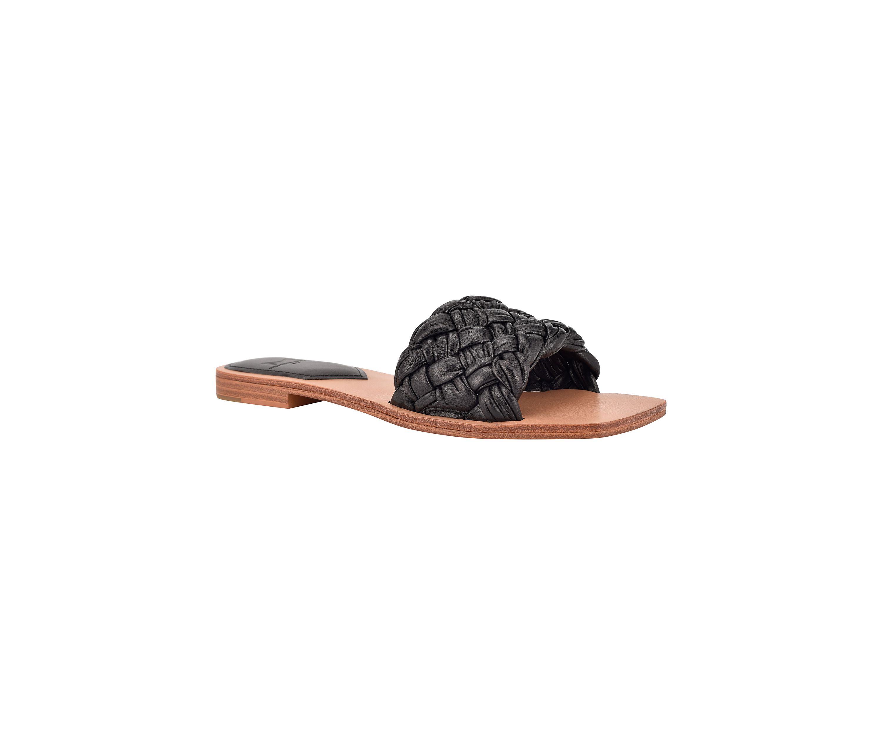 Reanna Puffy Woven Flat Sandals
