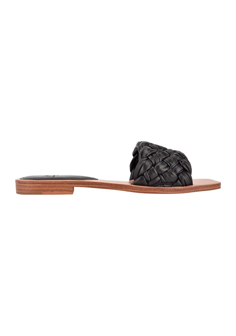 Reanna Puffy Woven Flat Sandals