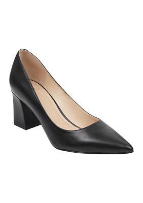 Zala Point Toe Chunky Mid Heel Pumps