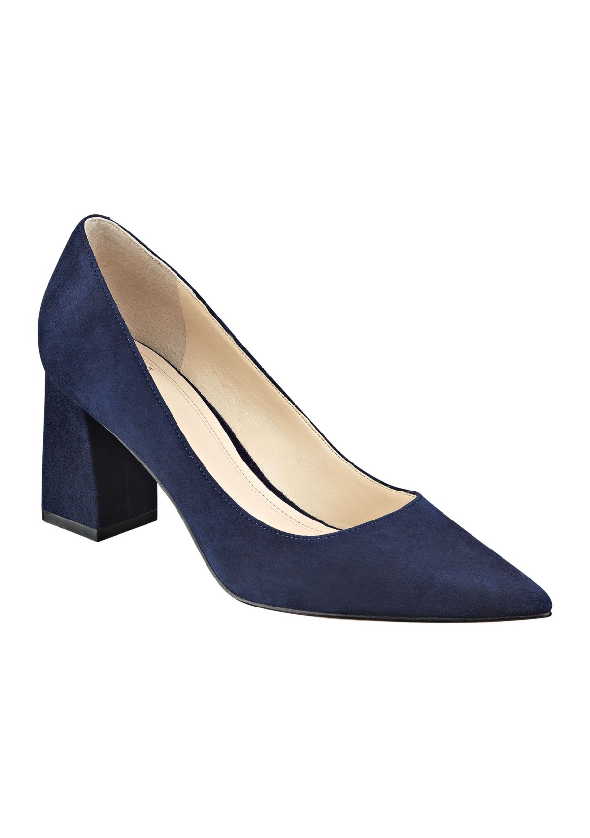 Zala Point Toe Chunky Mid Heel Pumps 