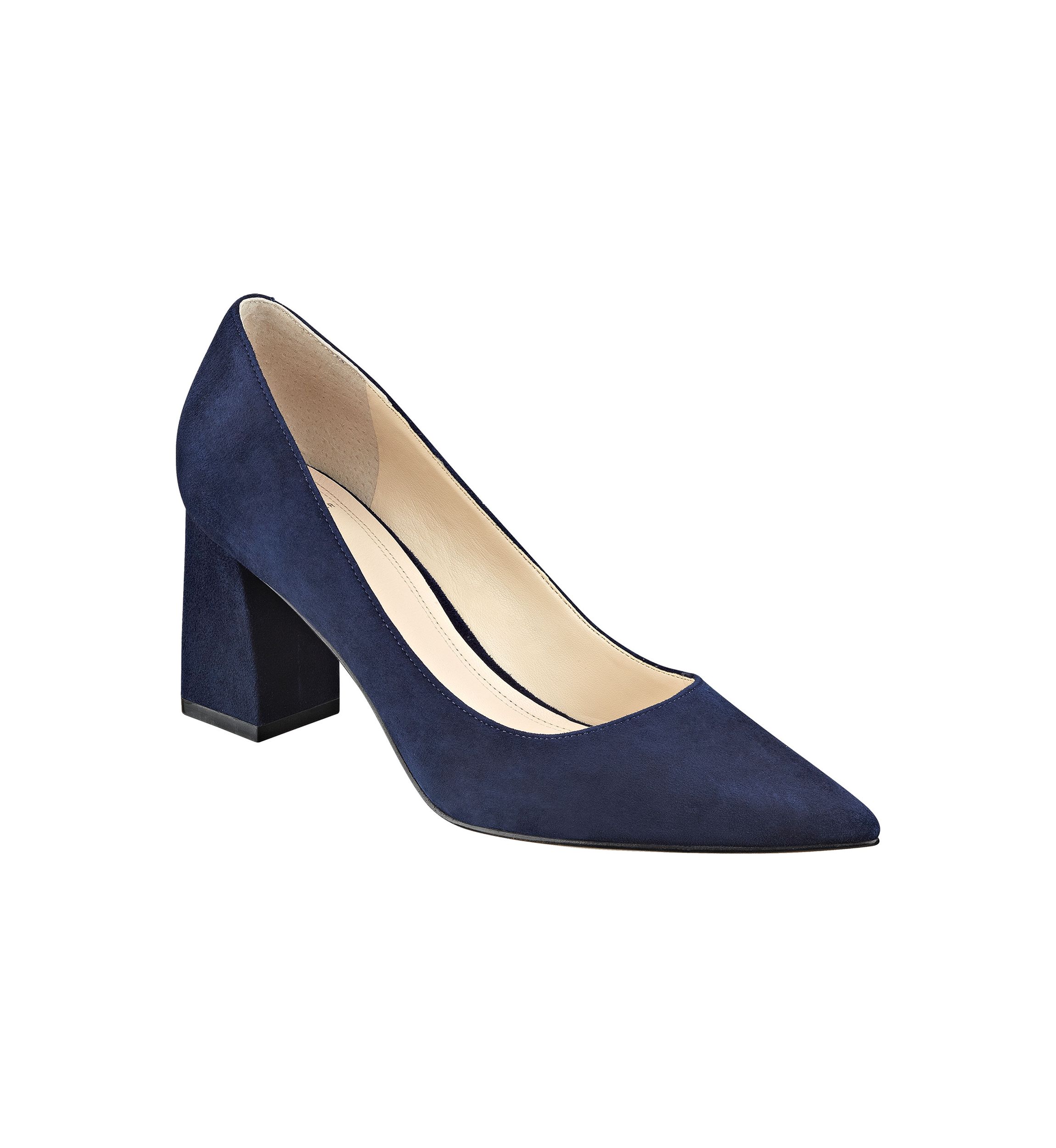 Zala Point Toe Chunky Mid Heel Pumps 